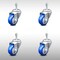 Service Caster 3.5 Inch SS Blue Polyurethane Wheel Swivel 3/8 Inch Threaded Stem Caster Set SCC-SSTS20S3514-PPUB-BLUE-381615-4 - alternate 1